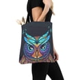 thumbnail image 3 of ASHLEIGH Vintage Owl with Tribal Ornament Canvas Tote Bag Shopping Bag Washable Grocery Tote Bag, Craft Canvas Bag for Women Men Kids, 3 of 3