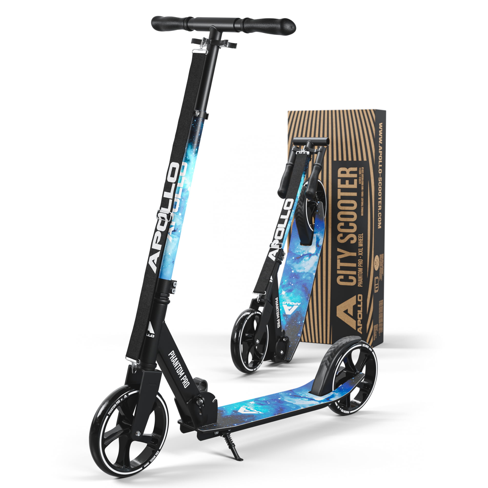 WIN.MAX Kick Scooter for Adults and Teens,Disc Brake for More Safe，with 200mm LED Wheels,Foldable Handle with 4 Adjustment Levels,220 Lbs Weight Capacity，Scooters for Kids 12 Years and up