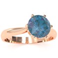 thumbnail image 2 of Crown Setting Lab-Created Alexandrite Engagement Ring In 14k Rose Gold, 2 of 6