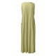 thumbnail image 5 of Vestido largo sin mangas con cuello en V y color liso para mujer: corte holgado, bolsillos, vestido informal cómodo para el día a día., 5 of 5