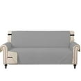 thumbnail image 1 of Nvzi Funda de sofá de color sólido, funda de sofá de 3 plazas, impermeable, reclinable, para sala de estar, fácil de instalar, lavable, protector de sofá (gris), 1 of 4