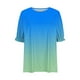 thumbnail image 4 of Blusas para las Mujeres Casual Tamaño Grande Cuello Redondo Impresión Corta Camiseta Superior, Verano Casual Blusa para las Mujeres, 4 of 4
