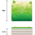 thumbnail image 3 of FMSHPON Happy St. Patrick's Day Set of 8 Coaster for Drinks, Absorbent Ceramic Stone Coasters Cup Mat with Cork Base for Home Kitchen Room Coffee Table Bar Decor, 3 of 4