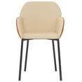 thumbnail image 2 of vidaXL Dining Chairs 2 pcs Cream Fabric and Faux Leather, 2 of 5