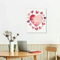 thumbnail image 2 of Fenyluxe  Valentine's Day Wall Art Prints Pink Heart Love Posters Sweet Watercolor Canvas Art Painting Romantic Posters for Valentines Wedding Home Room Gallery Decor 12x16 in, 2 of 5