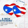 thumbnail image 3 of (2 Pack) Puerto Rico Flag Heart Stickers - Puerto Rican Pride - Boricua Forever - 5 Inches On Longest Side - Premium Vinyl - for Cars, Trucks, Skateboards, Laptops - Made in USA - BMCS0796, 3 of 7
