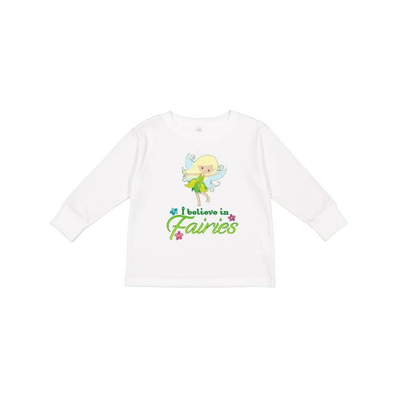 Inktastic I Believe in Fairies Boys or Girls Long Sleeve Toddler T-Shirt