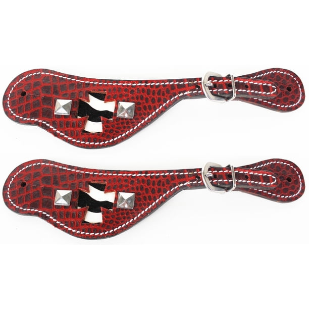 New! Cashel Cowboy Guns & Roses Spur Straps