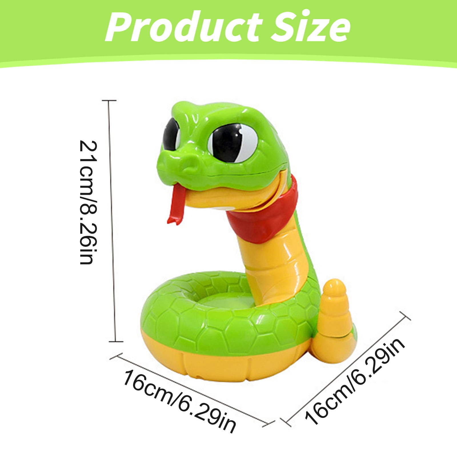 Rattlesnake, Jake, 6.3x8.3 Inch Electric Jake the Snake Game, Get the Gold Before He Strikes, 2-4 Players, Novelty Gifts for Birthdays and Holidays