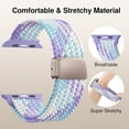 thumbnail image 3 of XiHAMA Braided Stretchy Band Compatible with Apple Watch Bands 38 40 41 42 44 45 46 49mm Women Men, Soft Nylon Solo Loop Magnetic Sport Strap Compatible for iWatch Series10 9 8 7 6 5 4 3 2 1 SE Ultra, 3 of 8