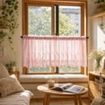 thumbnail image 5 of 30"X24"Boho Lace Window Curtain Valance Embroidered Solid Color Farmhouse Light Filtering Small Window Tier for Kitchen Living Room, 5 of 6