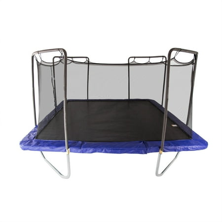 Skywalker Trampolines Square 15 x 15 Foot Trampoline, with Safety Enclosure, Blue