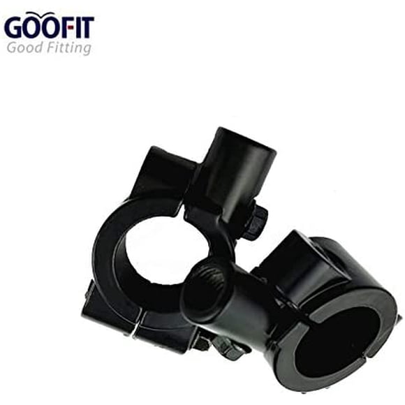GOOFIT Universal Black Motorcycle 10mm 7/8" Handlebar Rearview Mirror Mount Adapter Clamp for Motorbike Moped Dirt Pit