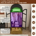 thumbnail image 2 of 71"H Arched Armoire Wardrobe Closet for Bedroom w/ Glass Door & LED Sensor Light, Wooden Wardrobe Closet Clothing Storage Cabinet w/1 Drawer & Hanging Rod, 2 of 10