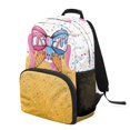 thumbnail image 6 of Yspwyqan Bow Print School Backpack for Teens, 17 Inch Large Capacity Laptop Backpack, Double Zipper, Side Pockets, Ice Cream Drip Casual Bookbag for High School College Travel, 6 of 7