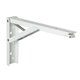 thumbnail image 3 of Riwesomey Soporte de estante plegable de tres pliegues, 2 uds., montaje en pared, soporte cargado por resorte, bisagra plegable de alta resistencia Herramientas y ferretería blanco 10 pulgadas Riwesomey WJ3901-02B, 3 of 6