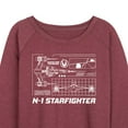thumbnail image 3 of Star Wars - The Mandalorian N1 Starfighter  - Wo Men's French Terry Long Sleeve Pullover, 3 of 5