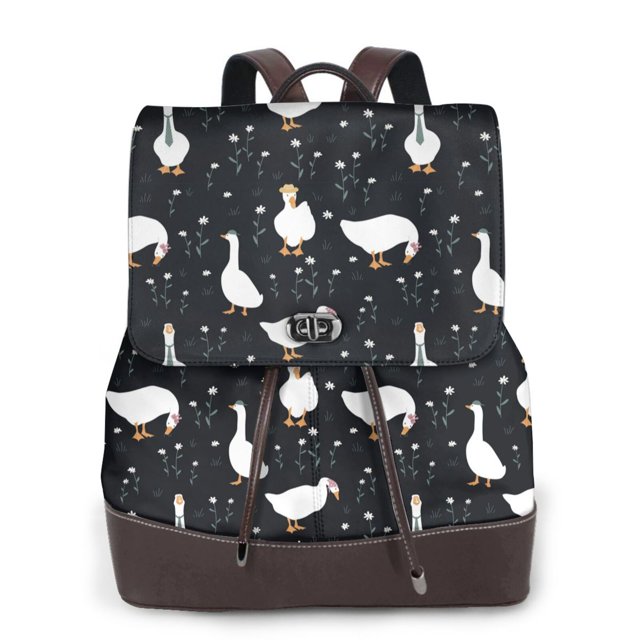 Fotbe Fashionable Goose Mochila Bolso con Estampado para Mujer, Mochila Antirrobo de Nylon Impermeable, Bolsa Ligera de Hombro