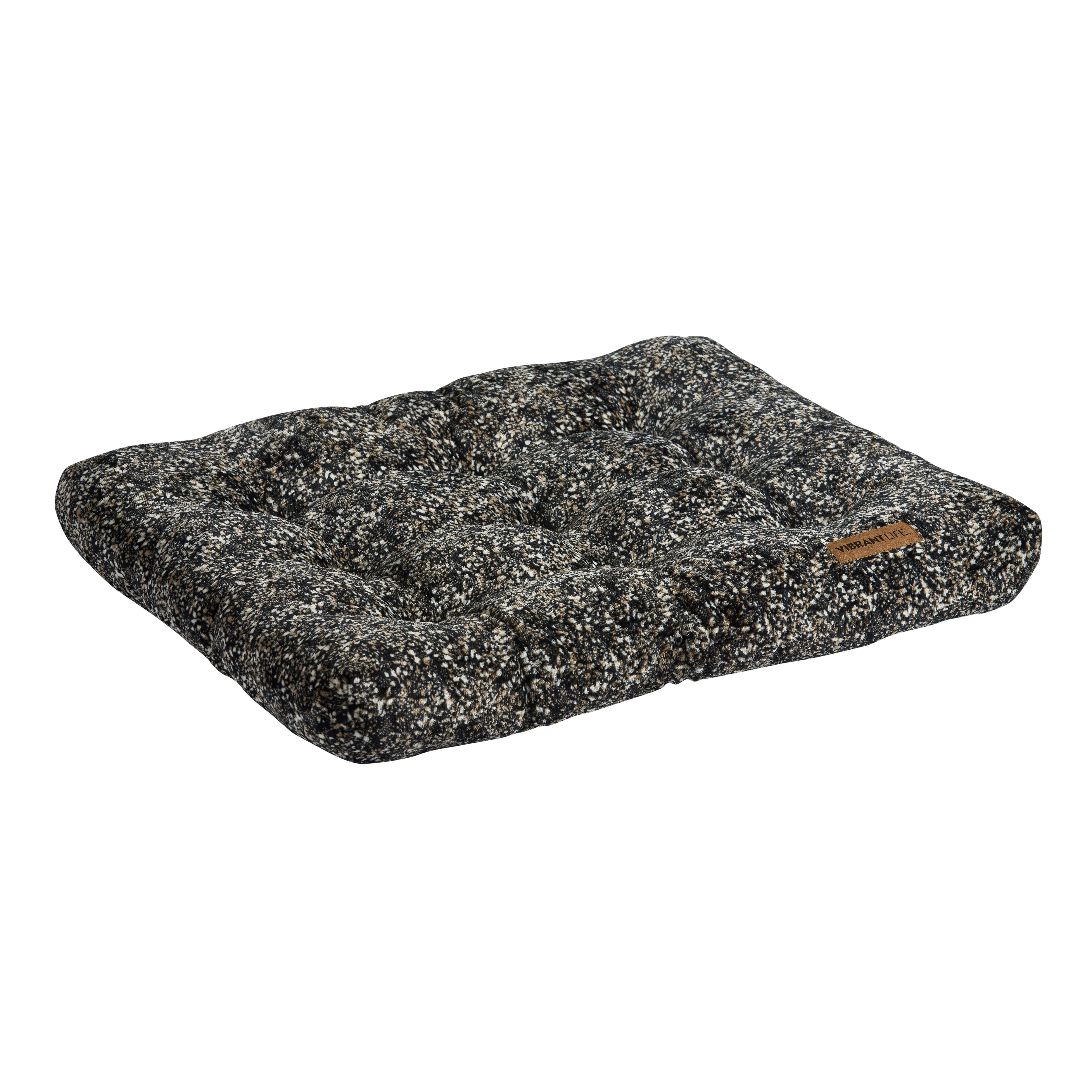(2 pack) Vibrant Life Medium Dog Bed, Plush Pillow Bed For Medium Breeds, Medium, 36" x 26", Tan and Black