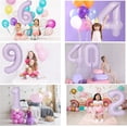 thumbnail image 4 of Globos con números Yeodong, 40 cm, color morado claro, 8, 4 of 6
