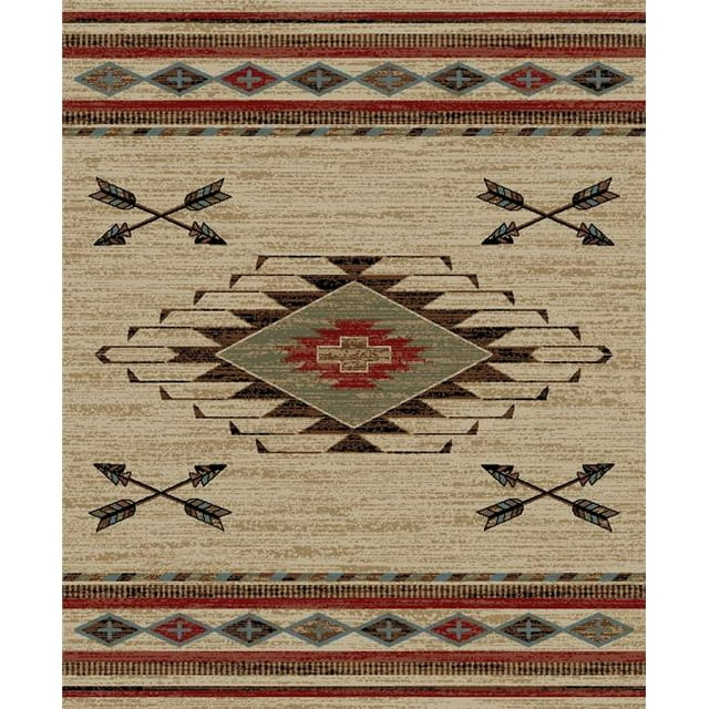 Mayberry Rug AD7761 5X8 5 ft. 3 in. x 7 ft. 3 in. American Destination Arrowhead Antique Area Rug