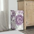 thumbnail image 2 of Sweet Jojo Designs Peony Floral Garden Lavender Purple and Ivory Girl Foldable Laundry Hamper with Handles, 2 of 6