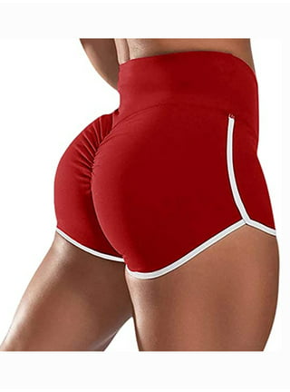 Booty Scrunch Shorts for Women Yoga Ruched Gym Workout High Waist Shorts  Butt Lifting Hot Pants #1 Black X-Large