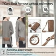 thumbnail image 4 of Case for OnePlus Nord 2T Zipper Wallet Cover Lanyard Crossbody Neck Strap, 4 of 5