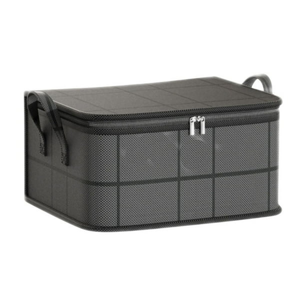 Bolsa de almacenamiento doméstica de tela no tejida, gruesa y de gran capacidad con cremallera, para organizar cómodamente colchas, ropa y artículos de primera necesidad.