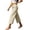 White, variant on Kezqiaxn Cropped Pants for Women Summer Polka Dot Pattern High Waisted Loose Casual Capris with Pockets Fashion Clothing