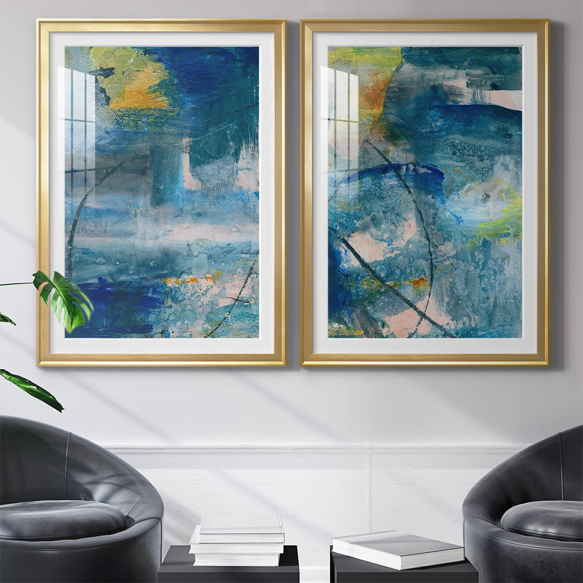 Wexford Home Spring Winds I Premium Framed Print, 26.5" x 36.5" - Ready to Hang, Gold (Set of 2)