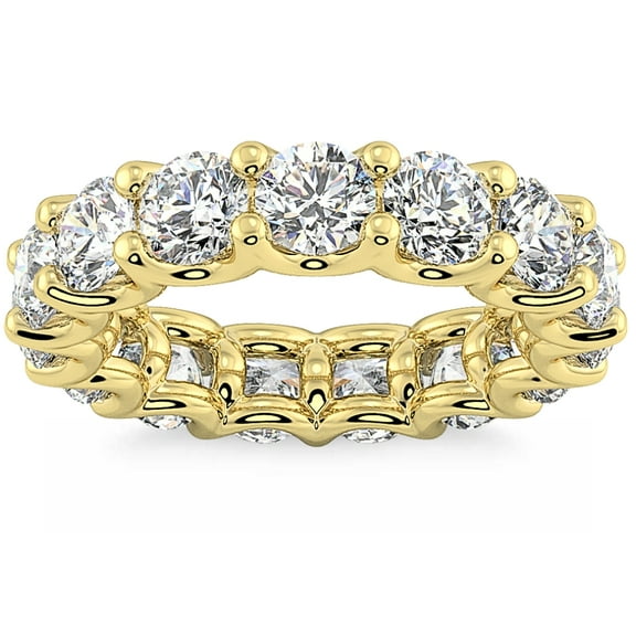 Pompeii 5Ct Diamond Eternity Wedding Ring U Prong Anniversary Band 14k Gold Lab Grown