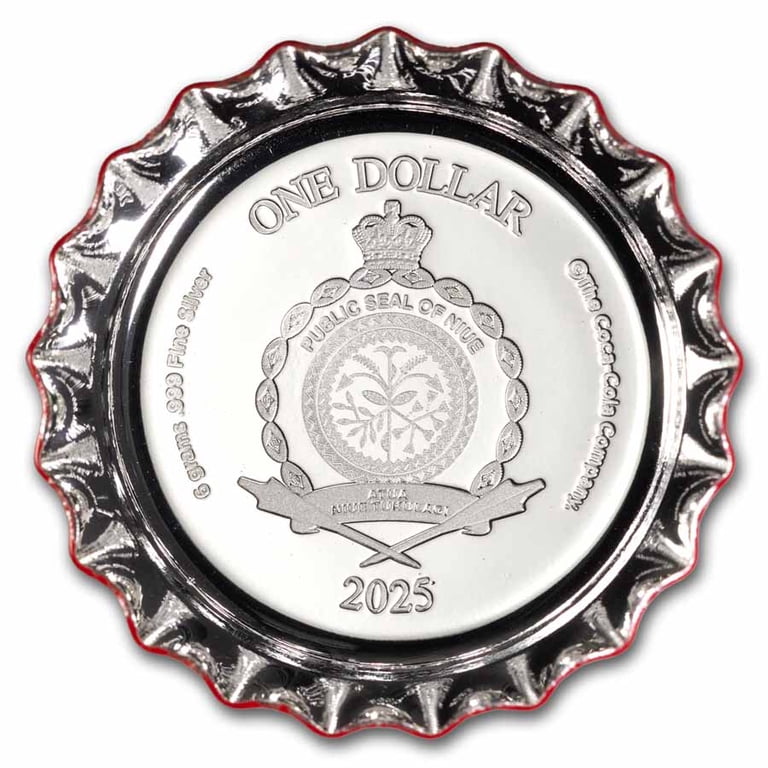 2025 Niue Coca-Cola Bottle Cap 銀貨 NGC 2025 Niue 6 gram Silver Coca-Cola® Bottle - PF-70 NGC (First 500