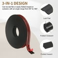 thumbnail image 3 of Uxcell Protector 0.8"x19.7 ft Self Adhesive Guard Black for Wall Table Floor, 3 of 5