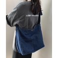 thumbnail image 6 of Kukuzhu Unisex Denim Shoulder Bag Canvas Crossbody Bag for Women Men Knot Tote Bag Casual Aesthetic Messenger Bag Large Hobo Bag, 6 of 7