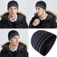thumbnail image 4 of Gorro de invierno cálido de punto con puños lisos y estilo trineo, 4 of 5