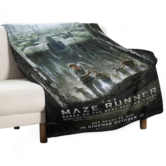The Maze Runner Movie Poster for Room Aesthetic Luxury Flannel Blanket - Super Soft Anti-Static Plush Warm Blanket for Sofa Bed - Extra Large Cozy Blanket for Men and Women, Home Decor Gift.
