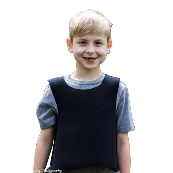 Covered in Comfort 1543210 16 x 14 in. Compression Vest, Black - Medium