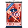thumbnail image 3 of Marvel Comics - Captain America - Art Deco Wall Poster with Wooden Magnetic Frame, 22.375" x 34", 3 of 3