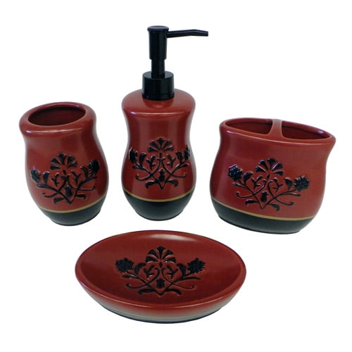 better homes and gardens scroll 4 piece accessory set walmartcom - Better Homes And Garden Bathroom Accessories better homes and gardens scroll 4 piece accessory set walmartcom - Better Homes And Garden Bathroom Accessories