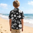 thumbnail image 6 of Cethrio Boys' Button Down Shirts, Summer Beach Short Sleeve Printed Boys Hawaiian Shirts Black Size 3-4T, 6 of 6