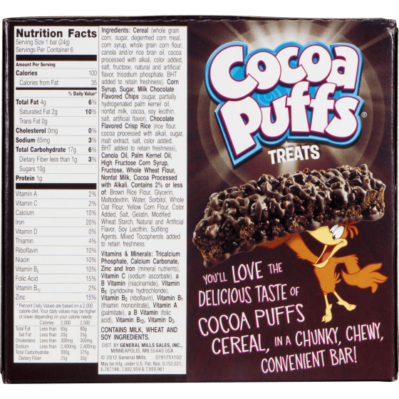 Cocoa Puffs Nutrition Facts General Mills Blog Dandk