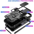 thumbnail image 6 of Design for Samsung Galaxy S24 Plus Phone Case with Camera Lens Ring Holder Kickstand Heavy Duty Rugged Shockproof Military Grade Bumper Protective Cover for Women Men Girls 6.7 inch Black, 6 of 9