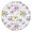 Pioneer Flower Floral-1, variant on Pioneer Flower Floral Print Pattern Round Fitted Tablecloth with Elastic Edge, Waterproof Dining Table Cover for Indoor Outdoor Camping and Daily Use