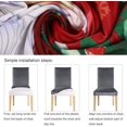 thumbnail image 4 of Christmas Stretch Printing Dining Chair Covers Removable Washable Elastic Chair Protector (Red-Santa -1pcs), 4 of 4