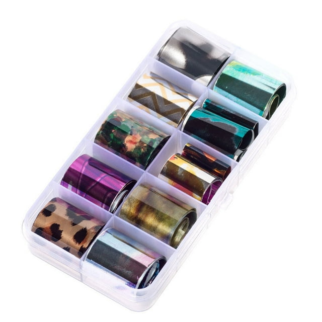 1 Box Starry Sky Nail Foil Sticker Candy Color Nail Transfer Sticker Nail Shimmer Transfer Sticker Manicure Decorations Holographic Nail Paper Decals