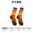 thumbnail image 3 of Balery Sunset Golden Sunflower Field Calcetas Largas con Estampado para Hombre y Mujer – Suaves y Transpirables, Talla Única (US 5-11), 3 of 6