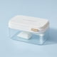 thumbnail image 1 of Bandeja de cubitos de hielo con tapa, capacidad de 28 cubos, máquina de hielo de plástico de fácil liberación para congelador, diseño resistente a derrames, sin BPA, caja de molde de hielo apilable, 1 of 7