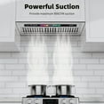 thumbnail image 6 of 30 Inch Insert Range Hood with Voice/Gesture/Touch Control, 900 CFM Built-in Kitchen Hood Vent with 4 Speed Exhaust Fan, Memory Mode, Adjustable Lights, Ducted/Ductless Convertible, 6 of 8