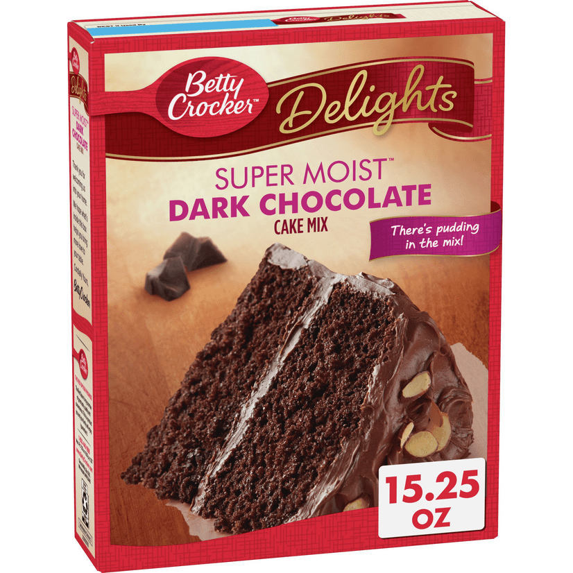 Betty Crocker Super Moist Dark Chocolate Cake Mix, 15.25 oz Walmart